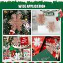 2 x Hommtina 8 PCS Snowflake Decorations, Glitter 3D Snowflake Christmas Decor, Tabletop Centerpiece Winter Wonderland Decorations for Christmas Party (White, Light Rose Gold, Rose Gold)