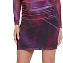 GUESS Women's Long Sleeve Shelly Dress, Opening Act Print S