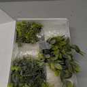 Der Rose 3 Pack Mini Potted Fake Plants Artificial Plastic Eucalyptus Plants Topiaries for Home Office Desk Farmhouse Shelf Room Bathroom Decor(Sage Green) (Grey)