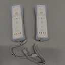 TIANHOO Remote Controller for Wii & Wii U, with Silicone Case and Wrist Strap, 2 pack (White)