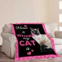 Cat Blanket Super Soft Warm Fluffy Flannel Siamese Cat Throw Blanket Cozy Fuzzy Plush Lovely Cute Pet Bedding Blanket Gift for Boys Girls Kids Teens Adults Couch Sofa 50"x40"