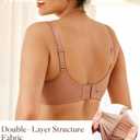 BRABIC Minimizer Bras for Women with Supportive Underwire Unlined Full Coverage Seamless Nude T-Shirt Bra (40D, Dark Nude)