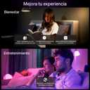 Philips Hue Essential Smart LED A19 Bulb, White and Color Ambiance, E26 Base, 8.8W, 2200K-6500K, 800 Lumens, Dimmable, Works with Alexa, Google, and Apple Home, 1-Pack