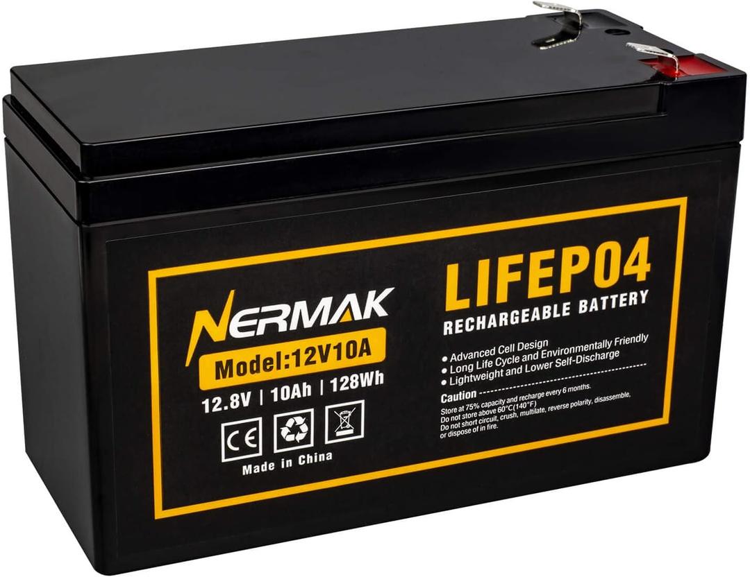 12V 10Ah Lithium LiFePO4 Deep Cycle Battery, 2000+ Cycles Rechargeable Battery for Solar/Wind Power, Small UPS, Lighting, Power Wheels, Fish Finder and More, Built-in 10A BMS 12V 10Ah Lithium LiFePO4 Deep Cycle Battery, 2000+ Cycles Rechargeable Battery for Solar/Wind Power, Small UPS, Lighting, Power Wheels, Fish Finder and More, Built-in 10A BMS