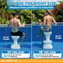 30" Pool stools for Underwater,Pre-Weighted Pool Stools with Foot Rest,Waterproof Patio Furniture with Adjustable Feet for Poolside Seats for Edge,1PC