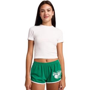 Pickleball Embroidered Graphic Women's Green Dolphin Shorts (M)