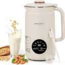 Nut Milk Maker,40oz Large Capacity Stainless Steel Automatic Soy Milk Machine for Homemade,Oat,Plant-Based Milk and Non-Dairy Beverages Almond Cow Milk Machine with Delay Start,Self Cleaning (White)