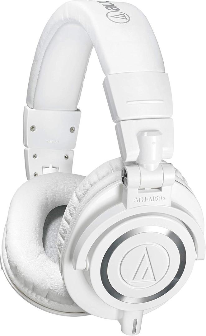 Audio-Technica ATH-M50xWH Professional Studio Monitor Headphones, White