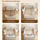 3 Piece Bed Rails for King Size Bed, No-Drill Needed Baby Bed Rail Guard for Toddlers with Height Adjustable, Thickened Child Safety Side Railing Guards/Bedrail for Kids, Grey Bear, 74.8x78.7x78.7in