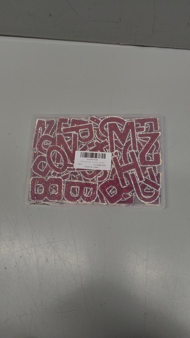 72 Pcs Rhinestone Letter Stickers - Crystal Alphabet A-Z & Number 0-9 Self-Adhesive Letter Patches Bling Glitter Stickers for Clothing Craft Decor (Red)