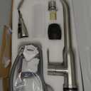 OWOFAN Touchless Kitchen Faucet with Pull Down Sprayer LED Light Single Handle Kitchen Sink Faucet Motion Sensor Smart Hands-Free, Stainless Steel Brushed Nickel 1080SN