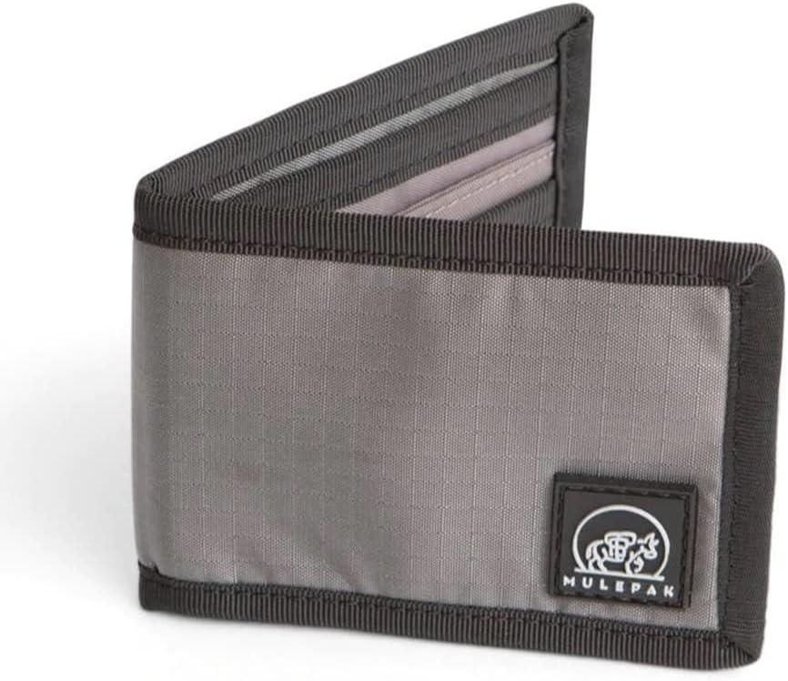 Ultra Slim Nylon Mens Wallet  Durable Bifold Wallets for Men with Money Compartments, ID Window and Card Holder - Premium Wallet for Protection - Travel Safe Men's Wallet - Grey