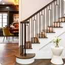 30Pack Wrought Iron Balusters 44 Inches Deck Balusters Combine 1/2" Square Plain Bar Balusters,10 Single Rectangle with 20 Single Straght Metal Balusters Hollow Satin Black, GRMIKBU GB04-30