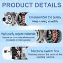 279827 W10396029 Dryer Drive Motor with Pulley Replacement for Whirlpool Amana Maytag Kitchenaid Kenmore 110 Series, Fits WED4815EW1/0, NED4655EW1/0, MEDC215EW1/0, MEDX655DW1/0, LER3624EQ1/0.