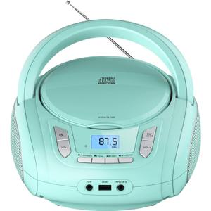 Portable CD Player Boombox with Bluetooth,FM Radio,USB MP3 Playback,CD Players for Home or Outdoor