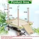 Large Turtle Floating Basking Platform with Feeding Area, Turtle Floating Docks Reptile Climbing Pier and Basking Platform for Tortoise, Frogs, Crabs and Salamanders