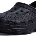 Beslip Womens Mens Garden Clogs Shoes with Arch Support Unisex Comfort Slip-on Sandals (8.5 Women/7 Men, Black)