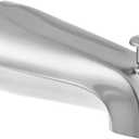 EZ-FLO 5-3/8 Inch Slide-On Zinc Bath Tub Diverter Spout with Hex Wrench and Set Screw, 1/2-inch Copper Pipe, Chrome, 15089