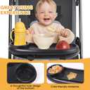 Snack Tray Compatible with Mockingbird,Nuna,Evenflo Stroller,Adjustable Stroller Snack Tray with Cup Holder and Phone Holder, Stroller Accessories Black