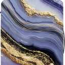 FOREVER QUEEN Luxury Golden Purple Marble Luggage Cover Suitcase Protector Suitcase Cover Anti-Scratch,Stretchable Bag Cover Washable Durable Polyester