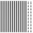 51 Pack Deck Balusters, 32.25"X1" Stair Railing, Heavy Duty Cast Iron Deck Railing, Flat Straight Baluster with Screws, Indoor/Outdoor Stair Railing Compatible Wood & Composite for Porch