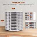 Krafetto Rotating Ink Pad Storage Organizer Rack, 72 Grids for Slim 2-3/4"x4" Ink Pads, 72 Grids for Mini Cube Caddy Ink Pads, Craft Stamp Pad Holder for Desktop