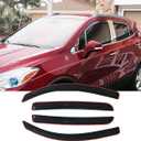 194446 Side Window Wind Deflector,4pcs in-Channel Style Nice Sun Rain Guards Set,Dark Smoke Window Visor fit for 2013-2022 Buick Encore (Does Not Fit Encore GX), 2015-2022 Chevrolet Trax