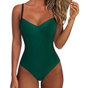 RXRXCOCO Women Tummy Control One Piece Swimsuit Sexy Crisscross Back Bathing Suit L
