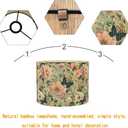 Floral Lamp Shade for Table Lamps and Floor Lamps, Bamboo Material, Groovy and Elegant Design with Butterflies and Birds, 11.8 x 9 Inch, Ideal for Living Room, Bedroom, Office (Art Deco B)