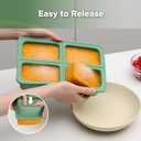 haakaa Sturdy Silicone Freezer Tray with Lid – Soup & Meal Prep Tray, 1 Cup Portion Cubes for Food Storage, Leak-Proof BPA-Free Mold, Easy Release, 1 Pack