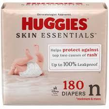 Huggies Skin Essentials Luxury Diapers Up to 10 Lbs