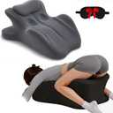 Ergonomic 27 Memory Foam Wedge Pillow for Back & Neck Support, Bed Rest Reading Cushion for Sitting, Watching TV, Posture & Pain Relief (Grey)