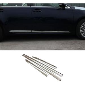 Eridanus Auto Accessories Fit for Lexus ES 2013-2018 (200/250/300/350) Side Door Body Molding Cover Anticollision Trim (Chrome Silver) ABS 4PCS