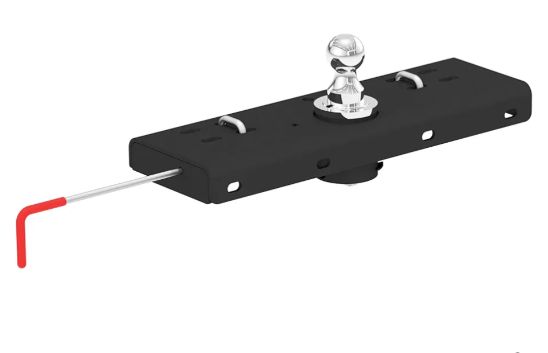 CURT 60607 Double Lock Gooseneck Hitch with 2-5/16-Inch Flip-and-Store Ball, 30,000 lbs