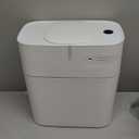 3.8Gal/14L 2Gen Touchless Smart Trash Can, Auto Expand Bag Slim Design, for Bathroom Kitchen Office RV Toilet Bedroom(1PC Smart Trash Can (White))