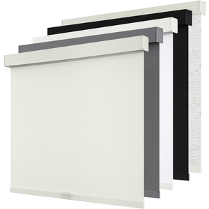 Blackout Roller Shades Cordless Blinds for Windows, Free-Stop Shades with Valance, Thermal Insulated Linen Fabric UV Protection Natural Woven Cream Blinds for Home and Office Ivory 51" W x 72" H