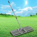 Lawn Leveling Rake, 30"x10" Heavy Duty Leveling Rake for Soil, Sand, Compost, Gravel, Steel Lawn Leveler with Adjustable Handle, Level Yard Tool for Backyard, Garden, Farm, Golf Course