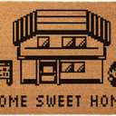 Funny Coir Monster Doormat - Home Sweet Home Welcome Mat, Heavy-Duty Non-Slip Outdoor Coir Rug, 23.6 x 15.7 inch (24X16)