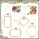 8pcs Mini Double Glass Pressed Flower Frame Kit with 40 Dried Pressed Flowers, 2x3 Inch Glass Wall Hanging Picture Frame with Chain Ornaments for Women Christmas Handicraft Vintage DIY Home Decor