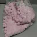 PAVILIA Light Pink Throw Pillow Covers with Pom Pom 18x18 Set of 2, Decorative Pillow Cases for Bedroom Aesthetic, Small Throw Pillows Set for Bed, Velvet Euro Plush Cushion Covers for Sofa Couch