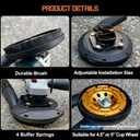 Dust Shroud for Angle Grinder 4.5 inch and 5 inch, Grinder Dust Shroud with 2 Spacers, 3 Pcs Hose Adapters 1 1/4 inch to 1 3/4 inch to 2 2/5 inch