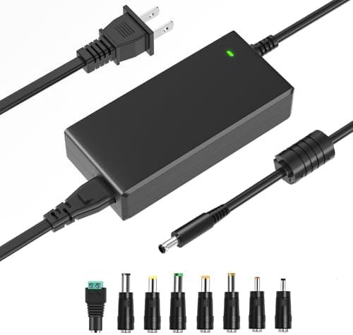 TKDY 12V 5A Monitor Power Supply Cord, 12 Volts 5A 4A 3A AC DC Adapter, Compatible with 12Vdc LCD Monitor, DC12V CCTV Security Cameras, 12Volts LED Strip Light