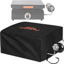 17" Griddle Cover- Exclusively Compatible with Blackstone 17" Tabletop Griddle with Hood, Water Resistant 600D Polyester UV & Fade Resistant Protective Heavy Duty Flat Top Gas Grill Cover