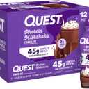 Quest Nutrition Chocolate Protein Shake, 45g Protein, 2g Sugar, 4g Net Carbs, Ready to Drink, Gluten Free, 12 Count (EXP 02/19/27)