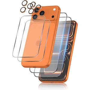 [2+2+2Pack]for iPhone 17 Pro Max Screen Protector[6.9 inch] Matte Glass Front and Back Screen Protector with Camera Lens Protector, Anti-Glare& Anti-Fingerprint 9H Tempered Glass, Smooth as Silk