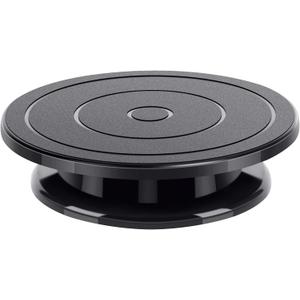 Kootek 11 Inch Rotate Turntable Sculpting Wheel Revolving Cake Turntable Black Painting Turn Table Lightweight Stand for Paint Spraying Spinner, Cake Decorating, Displaying Item