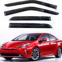 KPY Rain Guards Fit for 2016-2022 Toyota Prius, Out-Channel Window Visors Vent Wind Deflectors 4PC, Car Accessories for 16-22 Prius