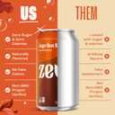 Zevia Zero Sugar Soda, Ginger Root Beer, 12 oz Cans (8-Pack)  Naturally Sweetened, Non-GMO Project Verified, Gluten-Free, Vegan