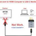 USB C Female Source to HDMI Male Sink HDTV Adapter 4K 60hz 1080p for Mac-Book Pro/Air, Galaxy, Surface, i-Phone 17 Series. Not Work for HDMI Host to Type-C Displays