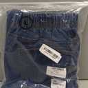 Mens Elastic Waist Jeans Relaxed Fit Stretch Denim Pants Straight Leg Jean with Zipper (Large, Blue)